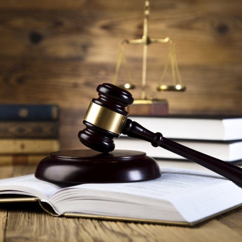 A Gavel Sitting Atop a Book