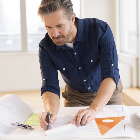 An Architect Sketching a Design