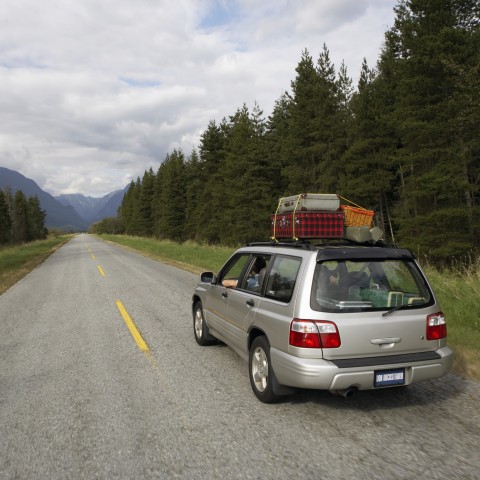 Car Driving Down Road