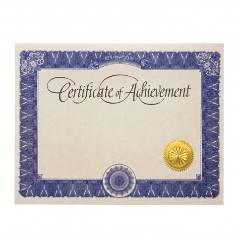 A Blank Certificate of Achievement