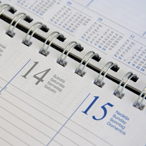 Part of a Calendar Demonstrating a Weekend