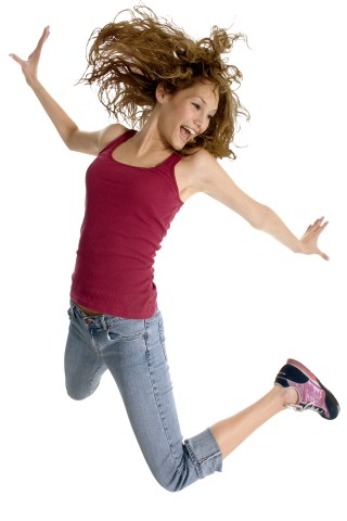 Woman Jumping in the Air