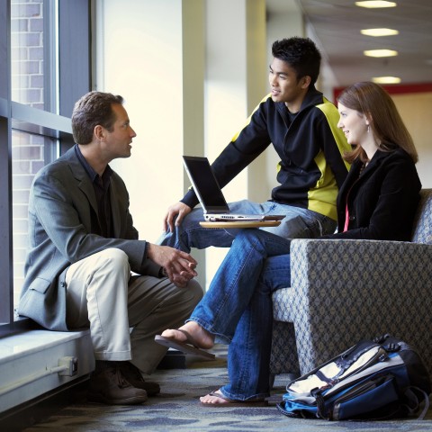 Three People Working Together