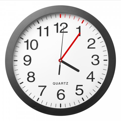 A Clock Showing Hours and Minutes