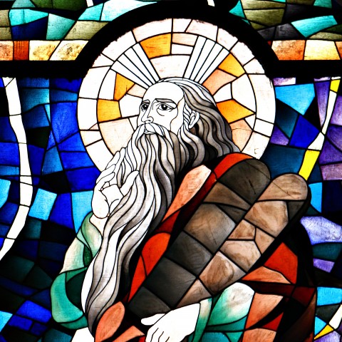 Prophet Elijah in Stained Glass