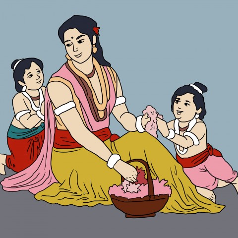 A Mother with Two Children