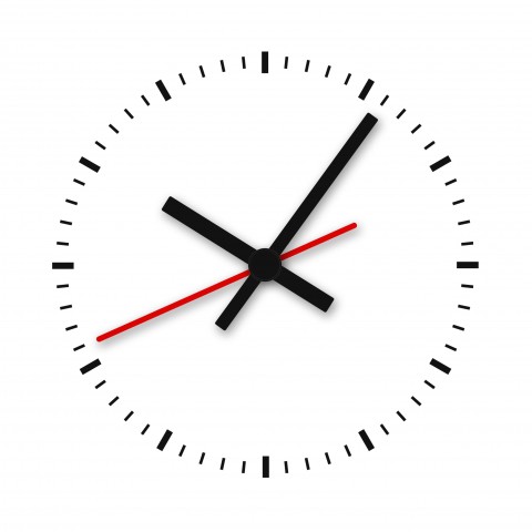 Clock on White Background