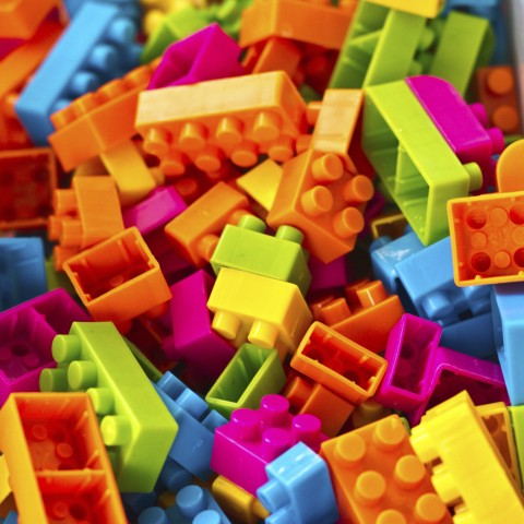 Cluster of Colorful Legos