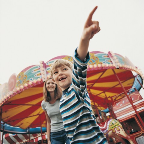 A Boy Pointing at an Object