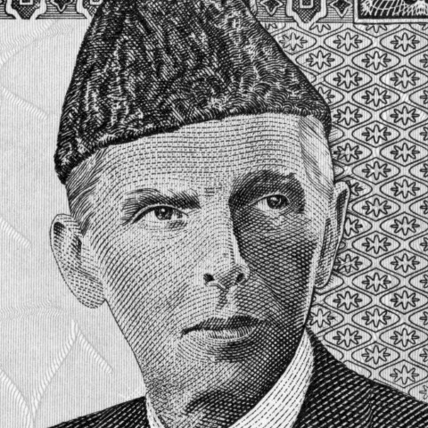A Portrait of the Founder of Pakistan, Quaid-e-Azam Muhammad Ali Jinnah, Probably on a Postal Stamp