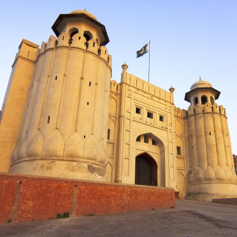 The Lahore Fort, a Building Reminiscent of the Mughal Architecture in Pakistan