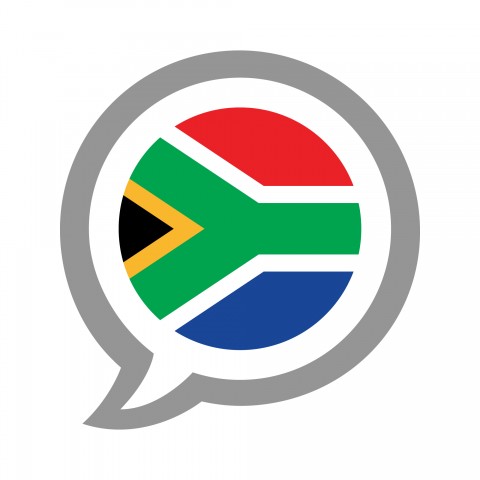 The South African Flag in a Speech Bubble