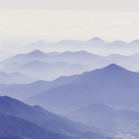 beautiful scenic shot of Jiri Mountain in South Korea 