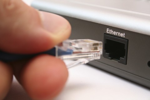 A Close-up of an Ethernet Port.