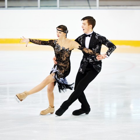 Male and Female Ice Skaters