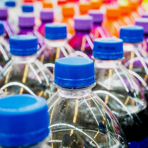 Many soda bottles