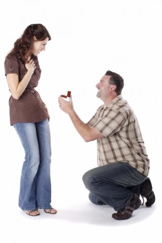 A Man Proposing to a Woman