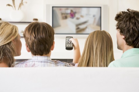 Family Watching TV