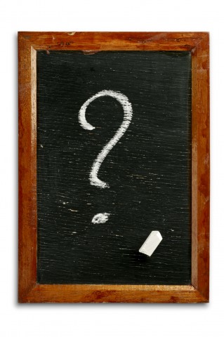 a Question Mark on a Chalkboard