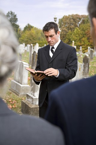 Funeral Talk in Cementery