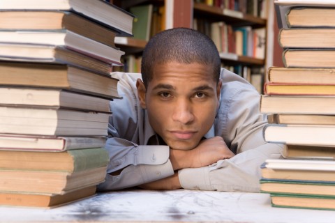 A Young Man in a Library