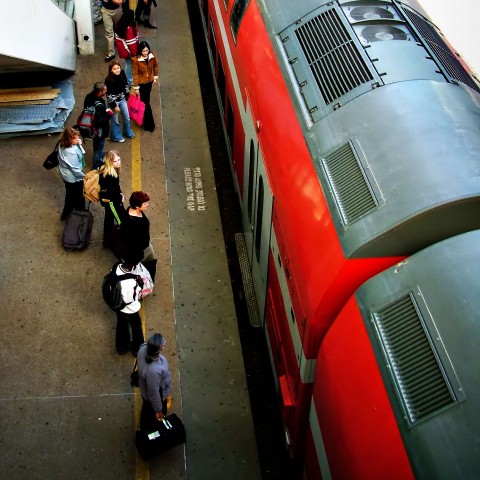 Passengers Waiting for Their Turn Patiently