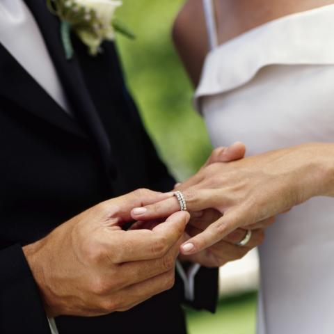 Man Putting Ring on Woman’s Finger