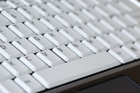 An Upclose Image of a White Keyboard