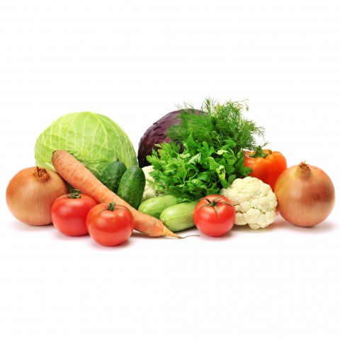 a pile of vegetables