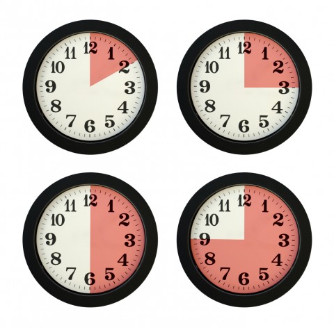 Four Clocks Showing different Times
